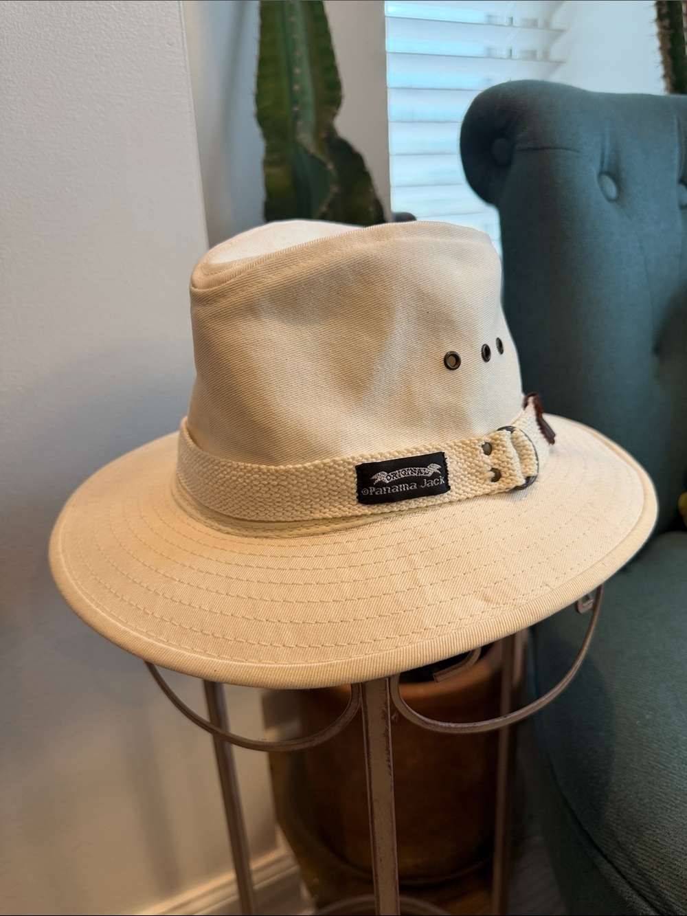 Panama Jack Cream Canvas Outback Hat